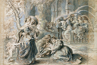 The Garden of Love (Left Part), n.d. | Rubens | Gemälde Reproduktion
