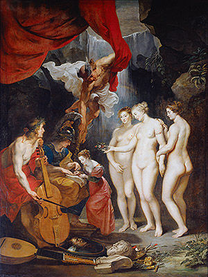 Erziehung der Maria de' Medici, c.1621/25 von Rubens | Gemälde-Reproduktion