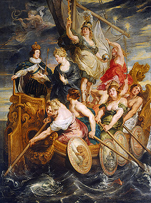 The Majority of Louis XIII 20th October 1614 (The Medici Cycle), c.1621/25 | Rubens | Gemälde Reproduktion