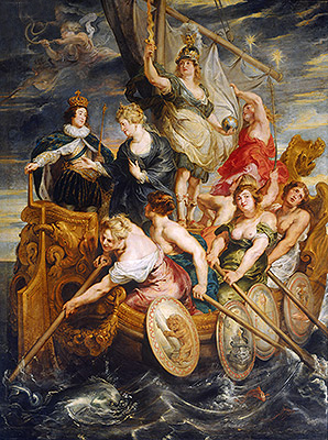 Die Volljährigkeit Ludwigs XIII. am 20. Oktober 1614 (Der Medici-Zyklus) | Rubens | Gemälde Reproduktion