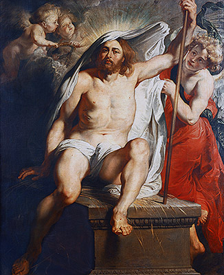 Resurrected Christ Triumphant, c.1616 | Rubens | Gemälde Reproduktion