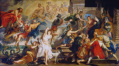 Death of Henry IV and the Proclamation of the ..., c.1621/25 by Rubens | Painting Reproduction