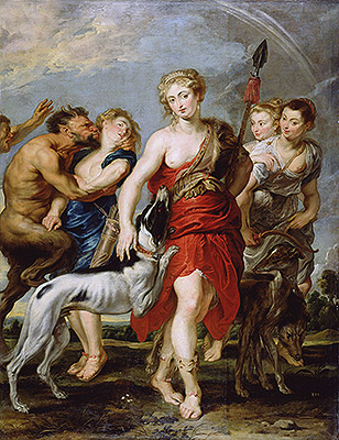 Diana and Her Nymphs on the Hunt, c.1615 | Rubens | Gemälde Reproduktion