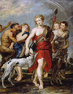 Diana und ihre Nymphen bei der Jagd | Rubens | Gemälde Reproduktion