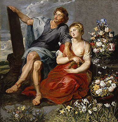 Pausias and Glycera, c.1612/15 | Rubens | Gemälde Reproduktion