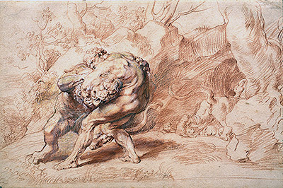 Hercules Strangling the Nemean Lion, c.1620 | Rubens | Painting Reproduction