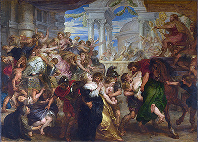 The Rape of the Sabine Women, c.1635/40 | Rubens | Painting Reproduction