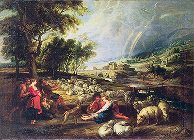 Landscape with Rainbow | Rubens | Painting Reproduction
