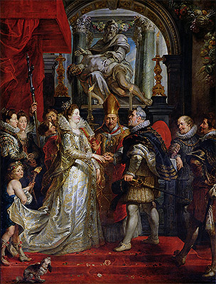 The Proxy Marriage of Marie de Medici and Henri IV 5th October 1600, c.1621/25 | Rubens | Painting Reproduction