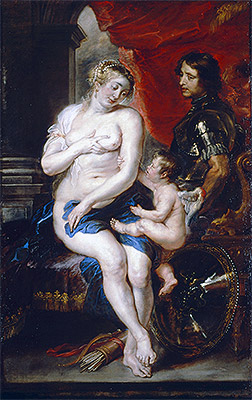 Venus, Mars and Cupid, undated | Rubens | Painting Reproduction