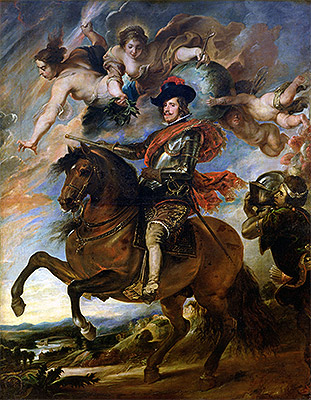 Equestrian Portrait of King Philip IV of Spain, undated | Rubens | Painting Reproduction
