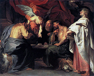 Die vier Evangelisten, c.1614 | Rubens | Gemälde Reproduktion