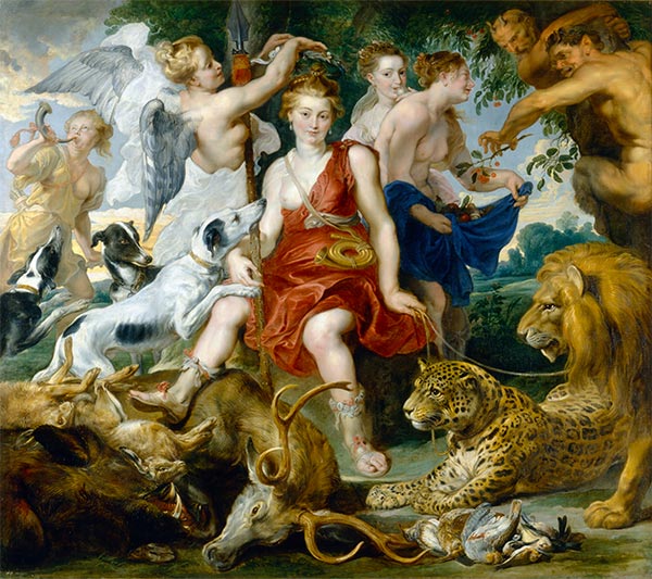 Krönung der Diana, c.1624 | Rubens | Gemälde Reproduktion