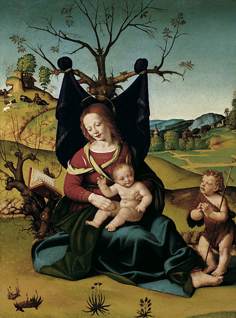 Madonna with Child and the Young St John, c.1505/10 by Piero di Cosimo | Painting Reproduction