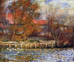 The Duck Pond, 1873 by Renoir | Painting Reproduction