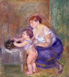 Mother and Child, c.1895 by Renoir | Painting Reproduction
