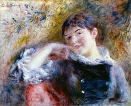 The Dreamer, 1879 by Renoir | Painting Reproduction
