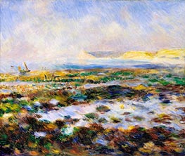 Low Tide, Yport, 1883 by Renoir | Painting Reproduction