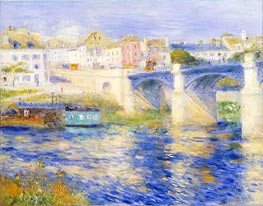 Argenteuil Bridge (Bridge at Chatou), c.1875 by Renoir | Painting Reproduction