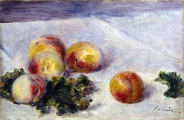 Still Life with Peaches on a Table, c.1890/18 by Renoir | Painting Reproduction