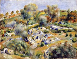Brittany Landscape with Trees and Rocks | Renoir | Gemälde Reproduktion