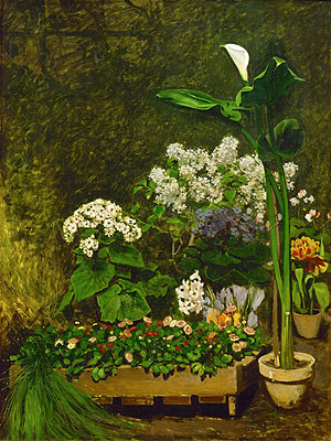 Spring Flowers, 1864 by Renoir | Painting Reproduction