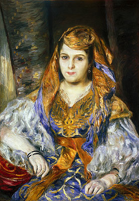 Madame Clementine Stora in Algerian Dress, 1870 by Renoir | Painting Reproduction