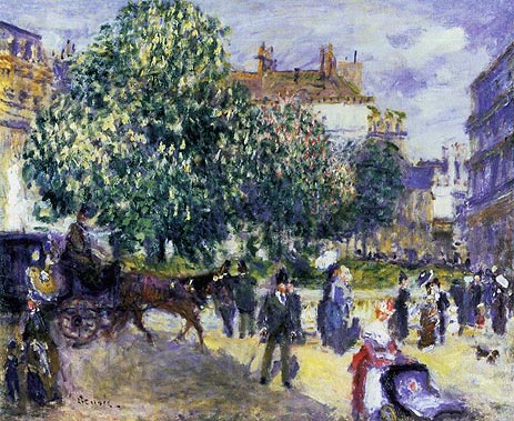 Place de la Trinite, Paris, 1875 | Renoir | Gemälde Reproduktion