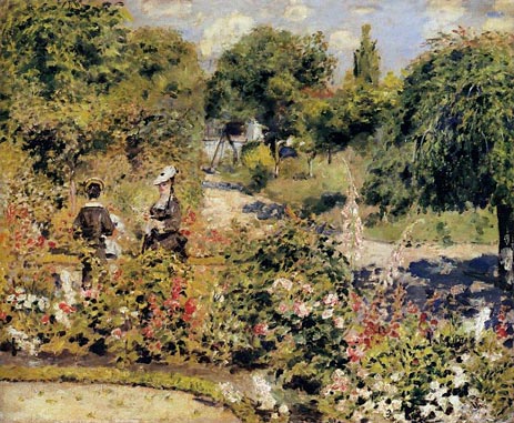The Garden at Fontenay, 1874 | Renoir | Painting Reproduction