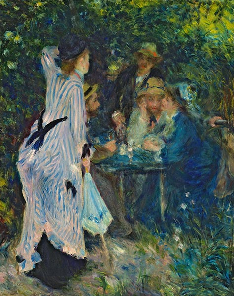 Im Garten. Unter den Bäumen der Moulin de la Galette, 1876 | Renoir | Gemälde Reproduktion