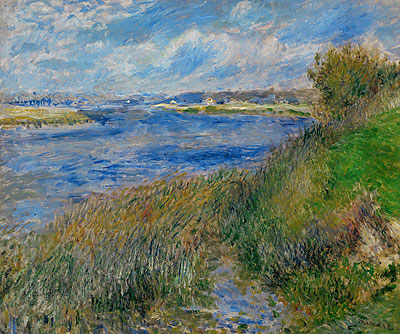 The Banks of the Seine at Champrosay, 1876 | Renoir | Painting Reproduction