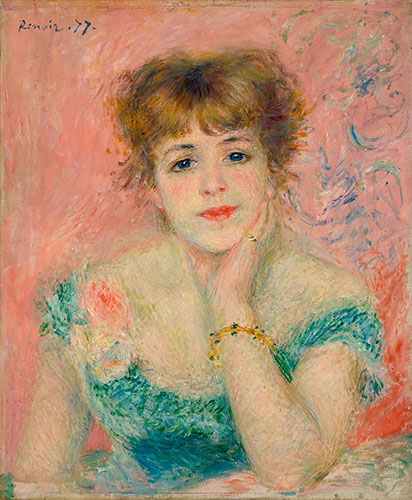 Büste von Jeanne Samary (Tagträumerei), 1877 | Renoir | Gemälde Reproduktion