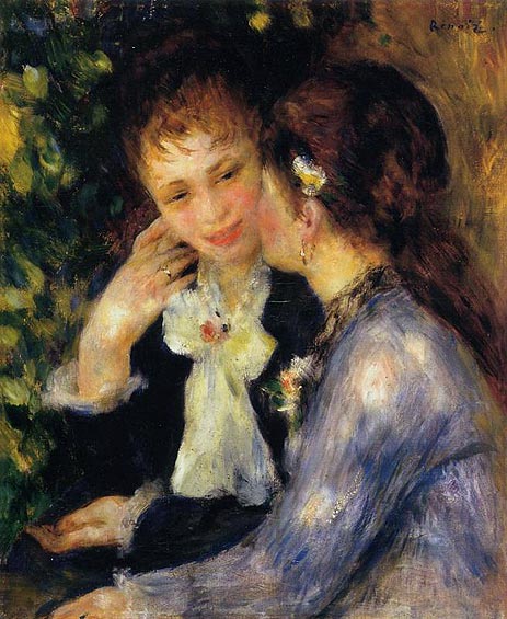 Confidences (Two Best Friends), 1878 | Renoir | Painting Reproduction