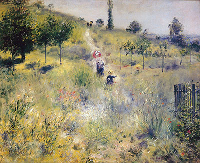 Path Leading through Tall Grass, 1876 | Renoir | Painting Reproduction