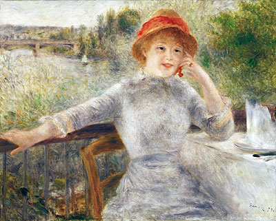 Alphonsine Fournaise on the Isle of Chatou, 1879 | Renoir | Painting Reproduction