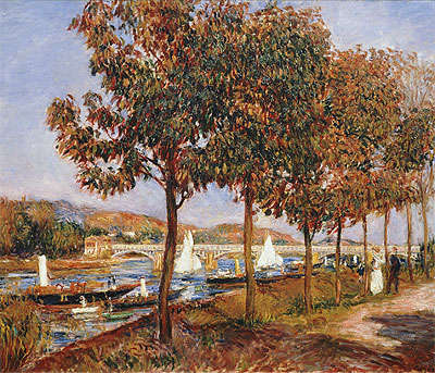 The Bridge at Argenteuil in Autumn, 1882 | Renoir | Painting Reproduction
