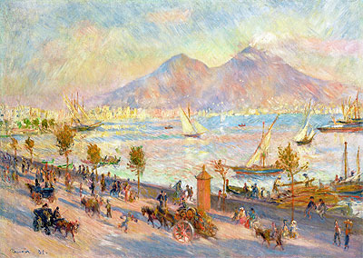 Mount Vesuvius in the Morning, 1881 | Renoir | Painting Reproduction