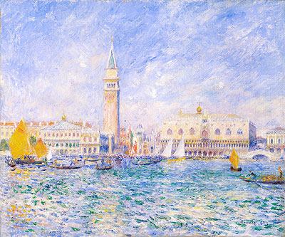 Venice, The Doge's Palace, 1881 by Renoir | Painting Reproduction