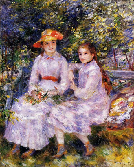 The Daughters of Paul Durand-Ruel, 1882 | Renoir | Gemälde Reproduktion