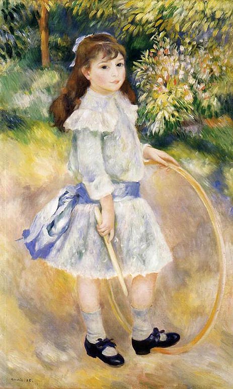 Girl with a Hoop, 1885 by Renoir | Painting Reproduction