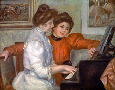 Yvonne and Christine Lerolle at the Piano, 1897 | Renoir | Gemälde Reproduktion