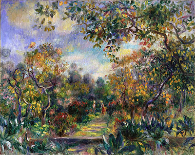 Landscape at Beaulieu, c.1893 by Renoir | Painting Reproduction