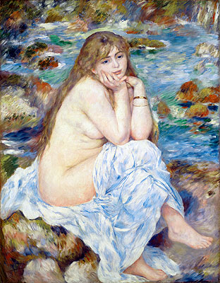 Seated Bather, c.1883/84 by Renoir | Painting Reproduction