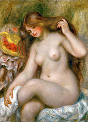 Bather with Loose Blonde Hair, c.1903 | Renoir | Painting Reproduction