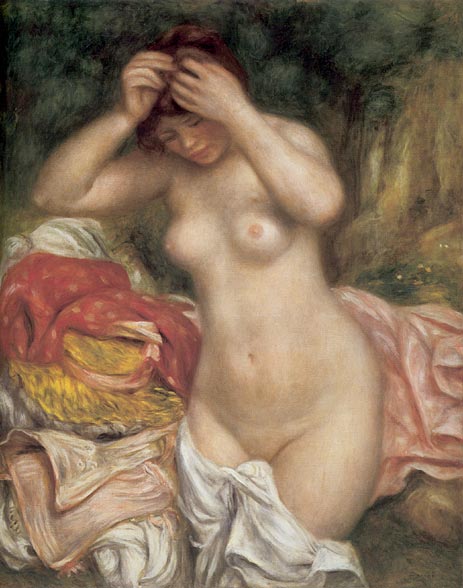Bather Arranging her Hair, 1893 | Renoir | Painting Reproduction