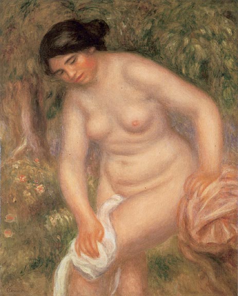 Badende trocknet sich, 1895 | Renoir
