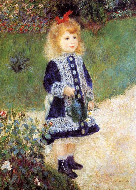 Girl with a Watering Can, 1876 | Renoir | Painting Reproduction