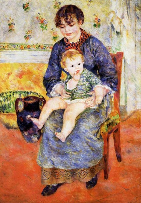 Mother and Child, 1881 | Renoir | Painting Reproduction
