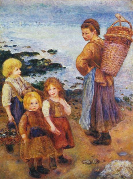 Mussel Fishers at Berneval, 1879 | Renoir | Painting Reproduction