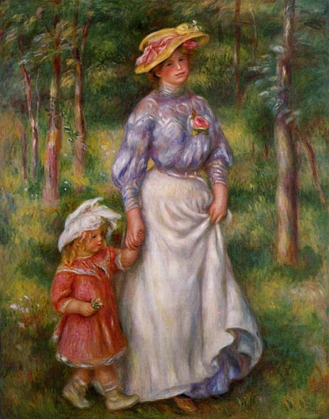 The Promenade (Julienne Dubanc and Adrienne), c.1906 | Renoir | Painting Reproduction